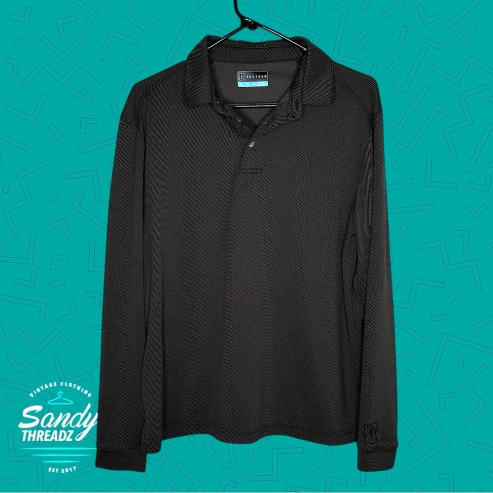PGA Tour golf long sleeve polo shirt - Picture 3 of 7